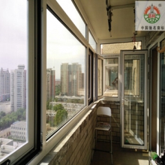 北京忠旺断桥铝门窗封阳台露台钢化玻璃阳光房阳铝合金隔音门窗隔热断桥铝断桥铝平开上悬推拉窗